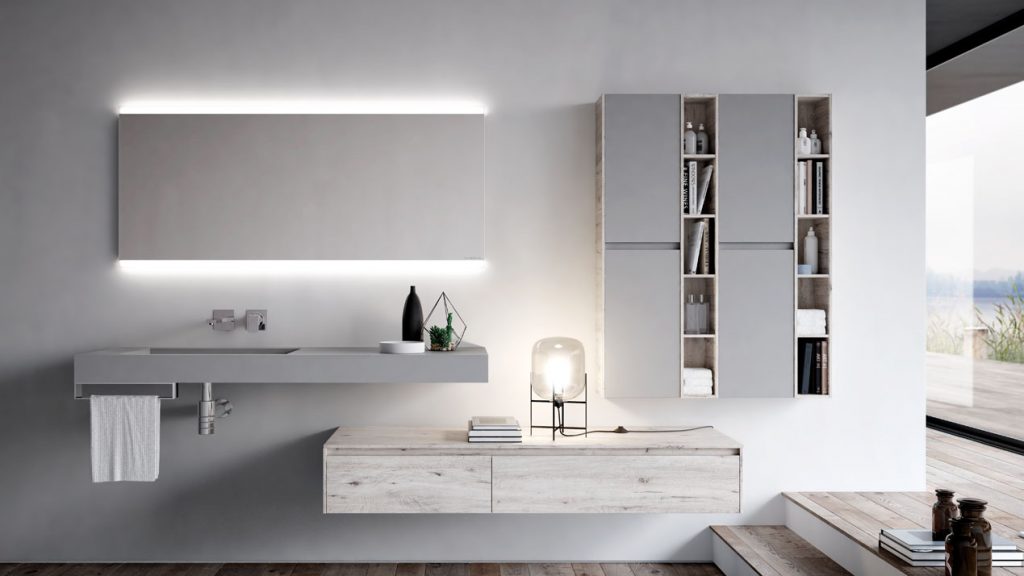 Ny mobili bagno eleganti per bagni moderni ideagroup for Arredo bagno minimal