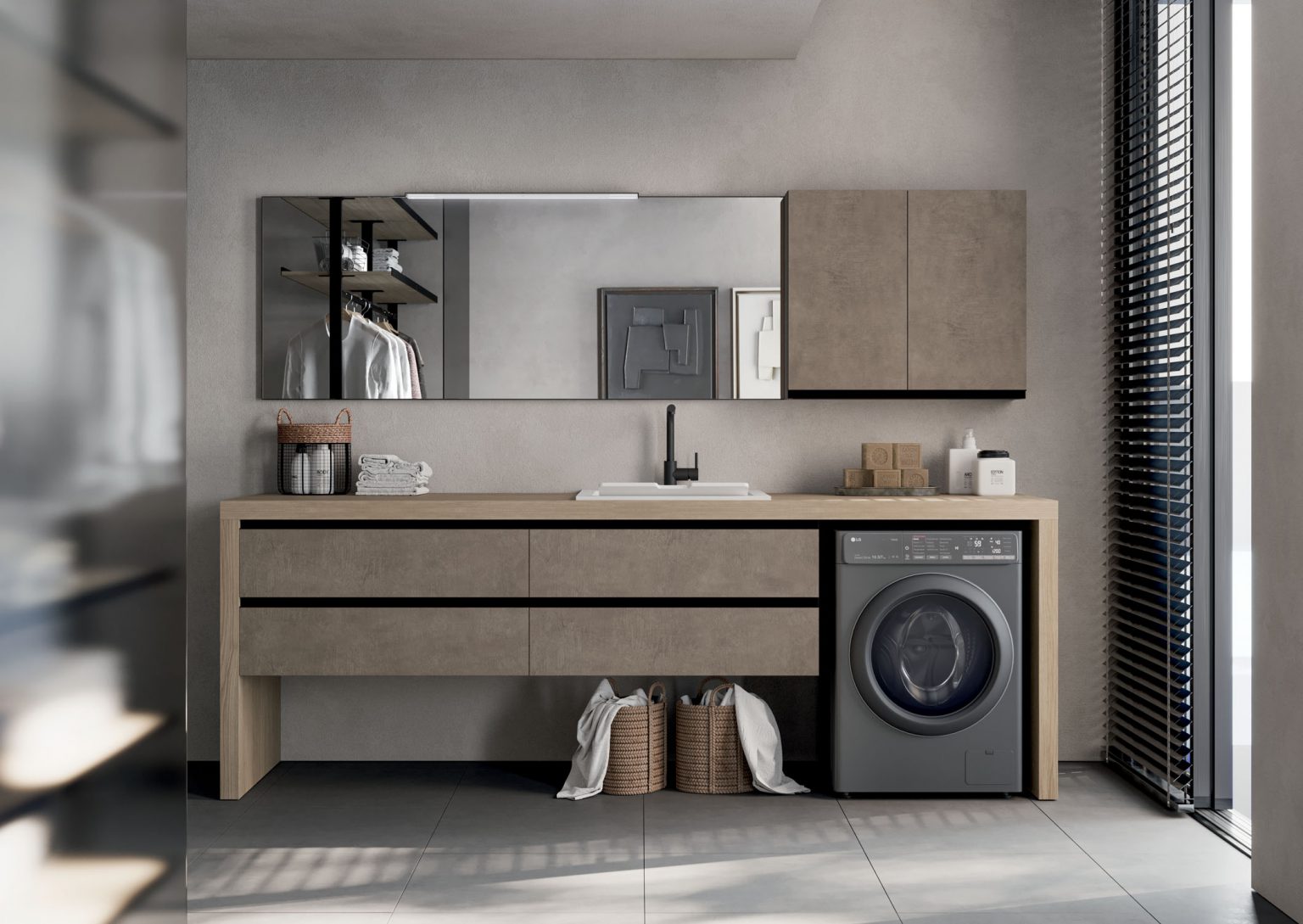 Spazio Time: mobili per lavanderia, soluzioni per bagno lavanderia