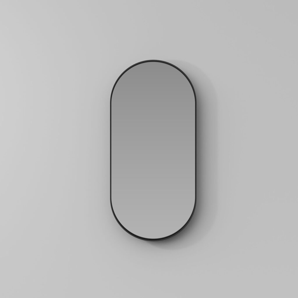 Specchio ovale Asola con cornice in metallo  - Ideagroup