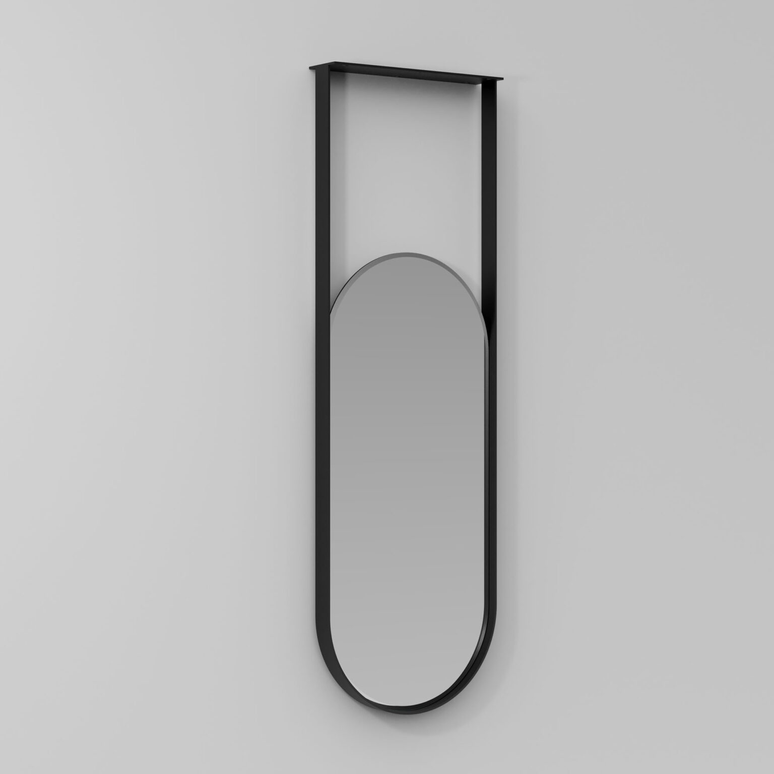 Specchio sospeso a soffitto Specchio ovale moderno con asta sospesa per  bagno, specchio per il trucco chiaro e pratico Specchio decorativo per