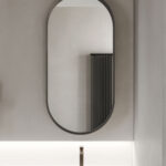 Specchio ovale Asola con cornice in metallo  - Ideagroup