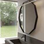 Specchio decagonale Deka con telaio in alluminio  - Ideagroup