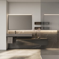Specchio rettangolare Frame con telaio in alluminio  - Ideagroup