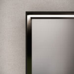 Specchio rettangolare Tecnica con telaio in alluminio e luce integrata  - Ideagroup