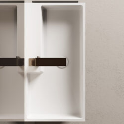 Lavabo Cubik soprapiano da appoggio in Aquatek o Aquagel  - Ideagroup