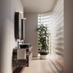 Lavabo Laguna06 da appoggio in cristalplant  - Ideagroup