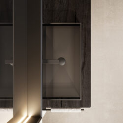 Lavabo Light da appoggio in cristallo  - Ideagroup