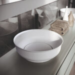 Lavabo Nicole Tondo da appoggio in mineralux o mineralsolid  - Ideagroup