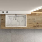 Lavabo Slide-S incasso soprapiano in marmo  - Ideagroup