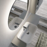 Lavabo Slim 60 da semi-incasso in ceramica  - Ideagroup