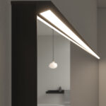 Specchio rettangolare Step con luce led superiore integrata  - Ideagroup