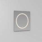 Specchio quadrato Style con serigrafia circolare luminosa  - Ideagroup