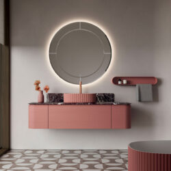 Specchio rotondo Marte retroilluminato con bisello  - Ideagroup