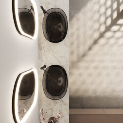 Lavabo rettangolare Habe in Khromalite  - Ideagroup