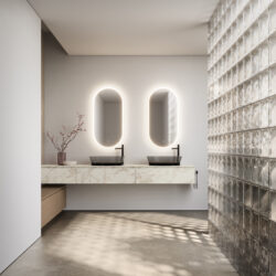 Lavabo rettangolare Habe in Khromalite  - Ideagroup