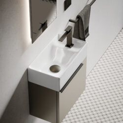 Lavabo Touch 4 lati da appoggio in ceramica  - Ideagroup