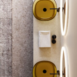 Lavabo quadrato Habe in Khromalite  - Ideagroup